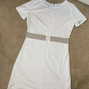 Nice white see thru middle dress Small